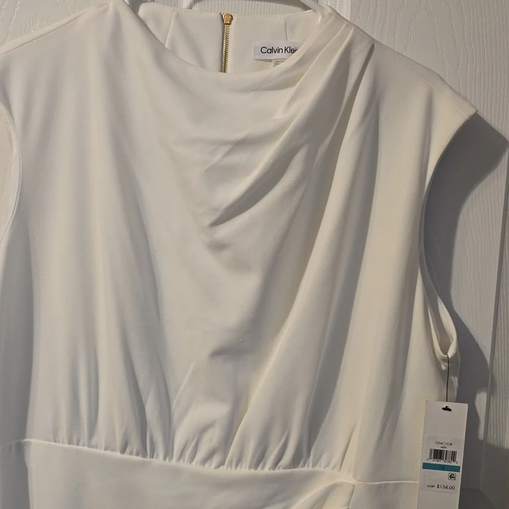 Calvin Klein Women's White Dress - Picture 2 of 8